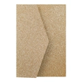 Sparkling gold glitter wedding invitation envelope with classic triangular flap closure - Gold Yellow