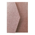 Rose gold glitter envelope with triangular flap and sparkling texture for invitations - Apple Gold