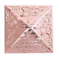 Partecipazione matrimonio rosa intagliata al laser con elegante busta in carta perlata - Rosa