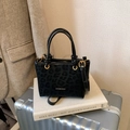 Sac seau tendance avec imprimé léopard noir et détails en métal doré chic - Style Without Charm / Noir
