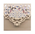 Elegant laser-cut floral wedding invitation set with champagne gold pearlized envelope - Champagne Gold