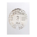 Elegant laser-cut floral wedding invitation card with white pearlescent paper and inner text - White