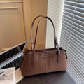 Chic brown leopard print faux suede tote bag with slim adjustable leather straps - Leopard Print