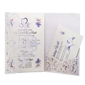 Partecipazione matrimonio laser cut con carta floreale e inserto wishing well bianco - Bianco