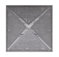 Silver laser-cut floral wedding invitations with elegant pearl finish and white card inserts - Silver Charcoal