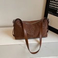 Sac bandoulière chic imprimé léopard marron avec bandoulière large et détail logo - Imprimé Léopard Sans Charme