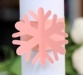 Anillos para servilletas de papel rosa con diseño de copo de nieve para mesa navideña - Rosa