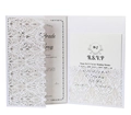 Lasergeschnittene Hochzeitseinladungen aus Perlpapier mit RSVP-Karten Set - Weiß