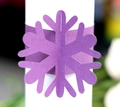 Servilletero de papel con diseño de copo de nieve morado cortado con láser decorativo - Púrpura oscuro
