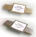 Elegantes bandas brillantes en oro y plata para decorar invitaciones de boda de lujo - Banda de Cintura de Oro y Plata