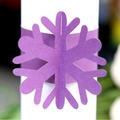 Purple snowflake paper napkin ring holder with laser-cut design for festive table decor - Dark Purple