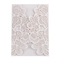 Partecipazione matrimonio avorio tagliata a laser con elegante motivo rose traforato - Bianco