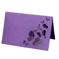 Marque-place papillon violet scintillant avec découpe laser pour décoration de table - Violet foncé