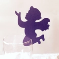 Segnaposto a forma di angelo viola tagliato al laser per decorazioni festive - Viola scuro