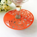Décoration de verre papillon en papier découpé au laser pour tables de fête de mariage - Rouge Perlé