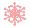 Elegant hollow laser-cut snowflake place card in soft pink for Christmas decor - Pink