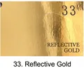 Reflective gold metal finish swatch for laser-cut hollow moon lamp, color code 33 - Pattern 33 / Reflective Gold