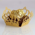 Elegant gold crown laser-cut paper favor box for chocolate and party decorations - 3.5cm / Gold