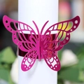 Magenta Schmetterling Serviettenring mit Laserschnitt-Design für Hochzeitsdeko - Reflektierendes Rosarot