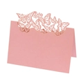 Segnaposto a farfalla rosa tagliato al laser con finitura perlata per matrimoni - Rosa