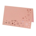 Laser cut butterfly heart table card in elegant pink for wedding party decor - Pink