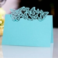 Tiffany blue laser-cut butterfly place card with an elegant hollowed design - Tiffany Blue