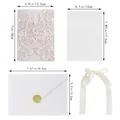 Guide des tailles de l'invitation découpée au laser avec carte intérieure et enveloppe - Enveloppe Blanche