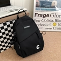 Bolso de pecho versátil de nailon negro con marca CHUANGMI para viaje y ocio - Negro