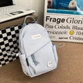 Mini bolso de pecho en nailon azul claro impermeable con correa tejida ajustable - Azul