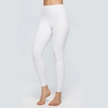 Women's white high-waisted brushed yoga leggings with tummy control and butt lift design - S / Bottoms / White