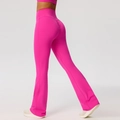 High waist rose red flare yoga pants with scrunch butt lifting design for women - S / Rose Red