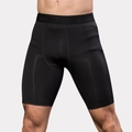 Men's black PRO compression shorts featuring high-elasticity fabric and flatlock stitching - Solid Black