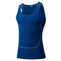 Mens compression sport vest in royal blue with grey stitching and quick-dry fabric - S / Blue
