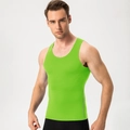 Hellgrünes Kompressions-Tanktop für Herren zum Pro-Training und Fitness-Workout - Fluoreszierendes Grün