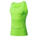 Men's neon green compression training vest with moisture-wicking stretch fabric - S / Fluorescent Green