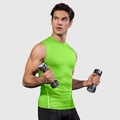 Débardeur de compression homme en vert néon vif pour la performance athlétique - Vert Fluorescent