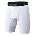 Pantaloncini a compressione bianchi da uomo con elastico in vita nero Y-E-L PRO - S / Bianco