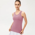Débardeur de sport femme rose poudré respirant pour le fitness et la course à pied - S / Rose Brume