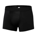 Schwarze Herren-Sportboxershorts mit atmungsaktivem Mesh-Einsatz in Größe M - S / Schwarz (7006)
