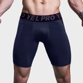 Short de compression sport pour homme bleu marine avec mesh respirant et ceinture élastique - Bleu Marine