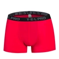 Rote Sport-Boxershorts für Herren mit schwarzem Elastikbund und atmungsaktivem Eisseidenstoff - M / Rot (7004)