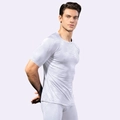 Ensemble de compression blanc pour homme avec texture 3D pour fitness et sport - S / Blanc