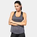 Damen Sport Tanktop in Dunkelgrau mit Racerback-Design und atmungsaktivem Stoff - S / Grau