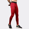 Rote Kompressionshose für Herren zum Laufen mit schwarzem elastischem Bund - XS / Rot