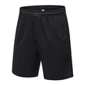 Atmungsaktive Herren Sport-Shorts in Schwarz mit Gummibund zum Laufen und für Fitness - S / Schwarz