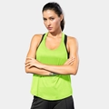 Women's loose neon green racerback yoga tank top made of breathable quick-dry fabric - S / Tops / Fluorescent Green