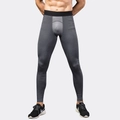 Dunkelgraue Herren-Kompressionshose mit atmungsaktivem Mesh und elastischem Bund - XS / Grau