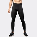 Men's black pro compression pants with wide elastic waistband for running and fitness - XS / Black