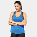 Women's bright blue breathable mesh sports vest with Y-back design for gym and yoga - S / Tops / Blue