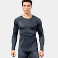 Completo a compressione grigio scuro da uomo con trama pixel 3D traspirante - S / Nero